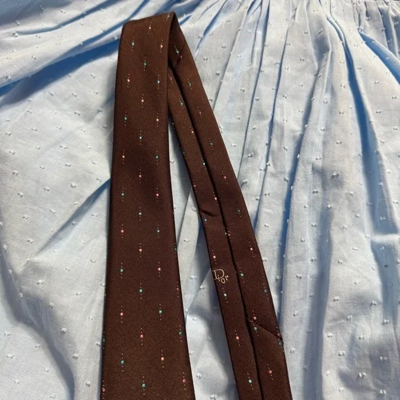 Dior Brown Classic Silk Ties - Picture 3 of 11